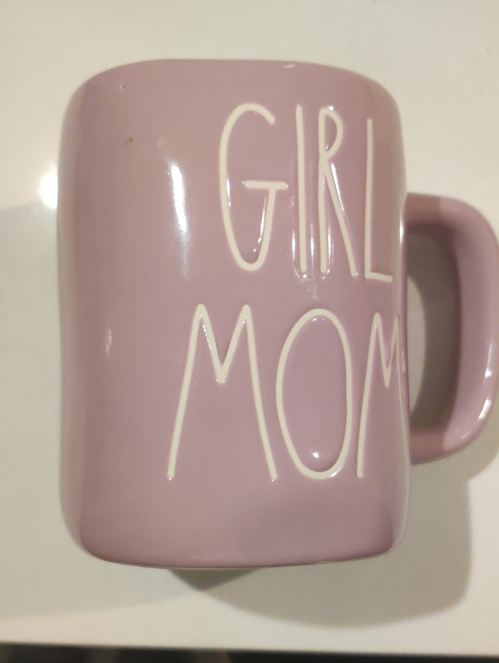 Rae Dunn Pink 'GIRL MOM' Ceramic Mug...New